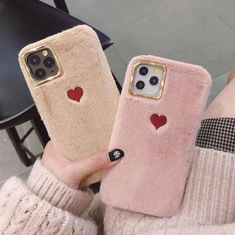 Cute Fluffy Heart Phone Case - The Next Door Neighbor 