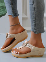 Rome Wedges Platform Slippers - The Next Door Neighbor 