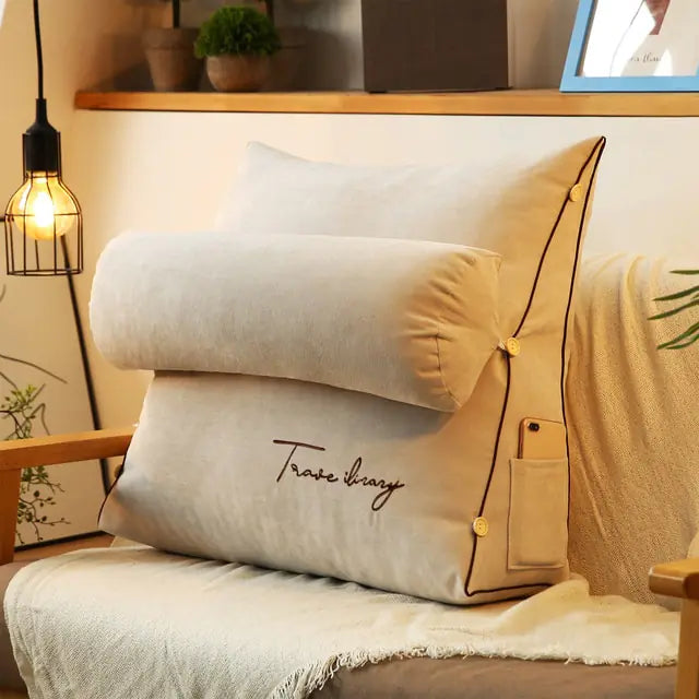 Luxury Triangle Reading Pillow - The Next Door Neighbor 