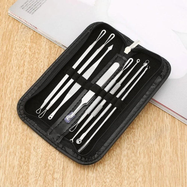 8 Piece Stainless Steel Blackhead / Acne Remover Set - The Next Door Neighbor 