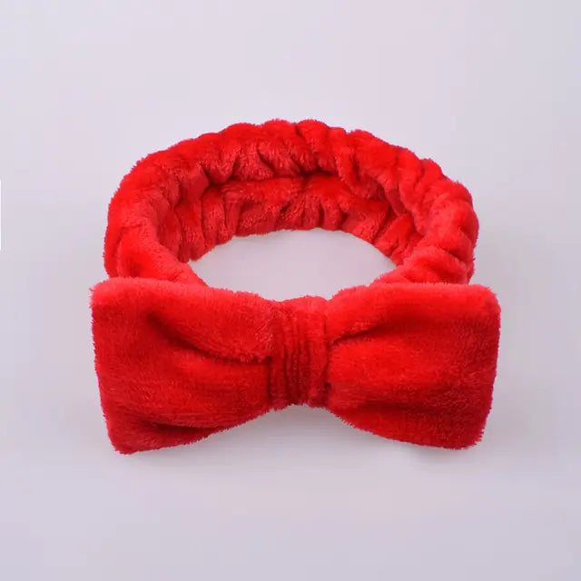 Coral Fleece Soft Bow Headbands - The Next Door Neighbor 