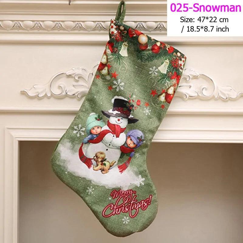 Santa Snowman Christmas Stockings - The Next Door Neighbor 