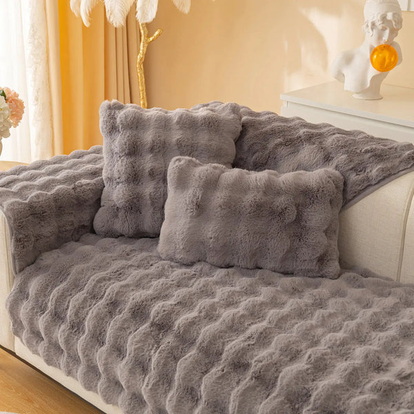 Super Soft Shaggy, Plush Sofa Cover