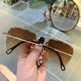 Vintage Clip Frameless Sunglasses