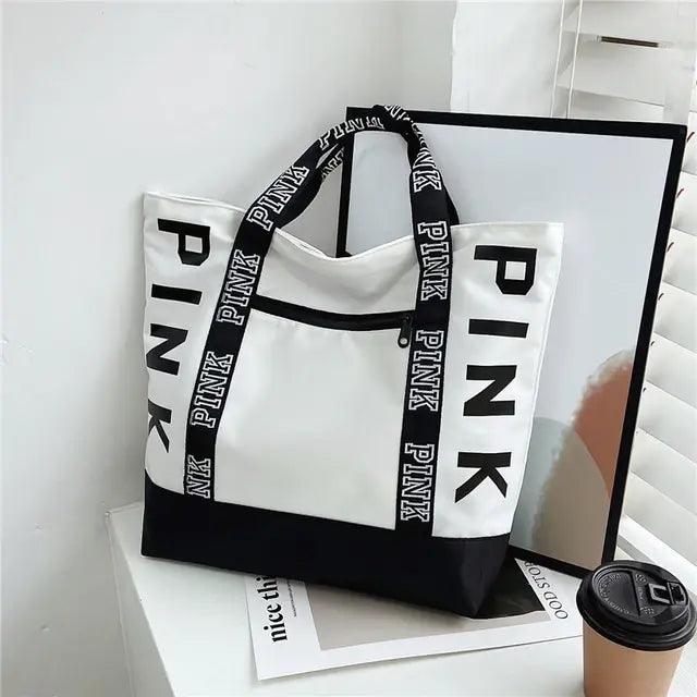 Pink Colorblock Tote - The Next Door Neighbor 