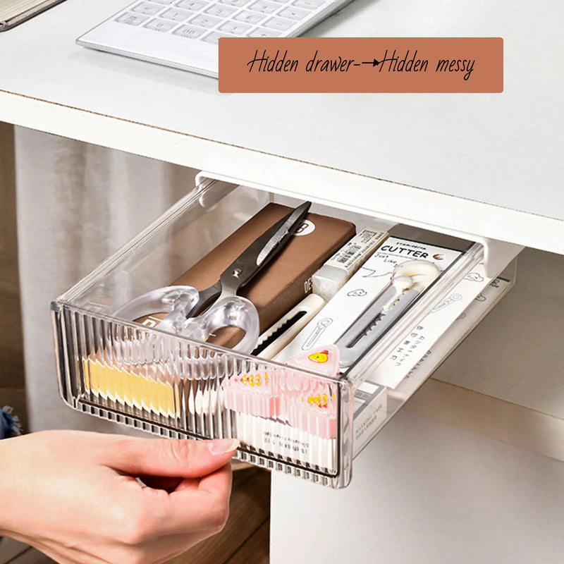 Self-Adhesive Slide-Out Under Desk Storage Drawer