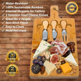 Bamboo Cheese Board and Knife Set