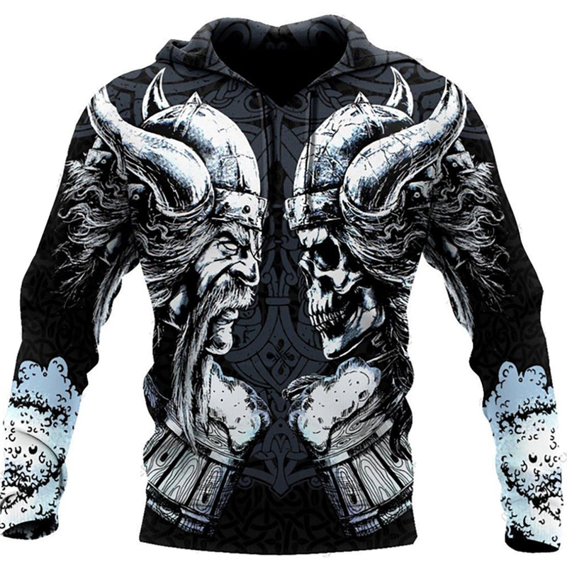 Men's Totem Print Long Sleeves Hoodie