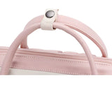 Pink and White Classic-Style Schoolbag Backpack