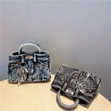 Platinum Leopard One Shoulder Underarm Satchel