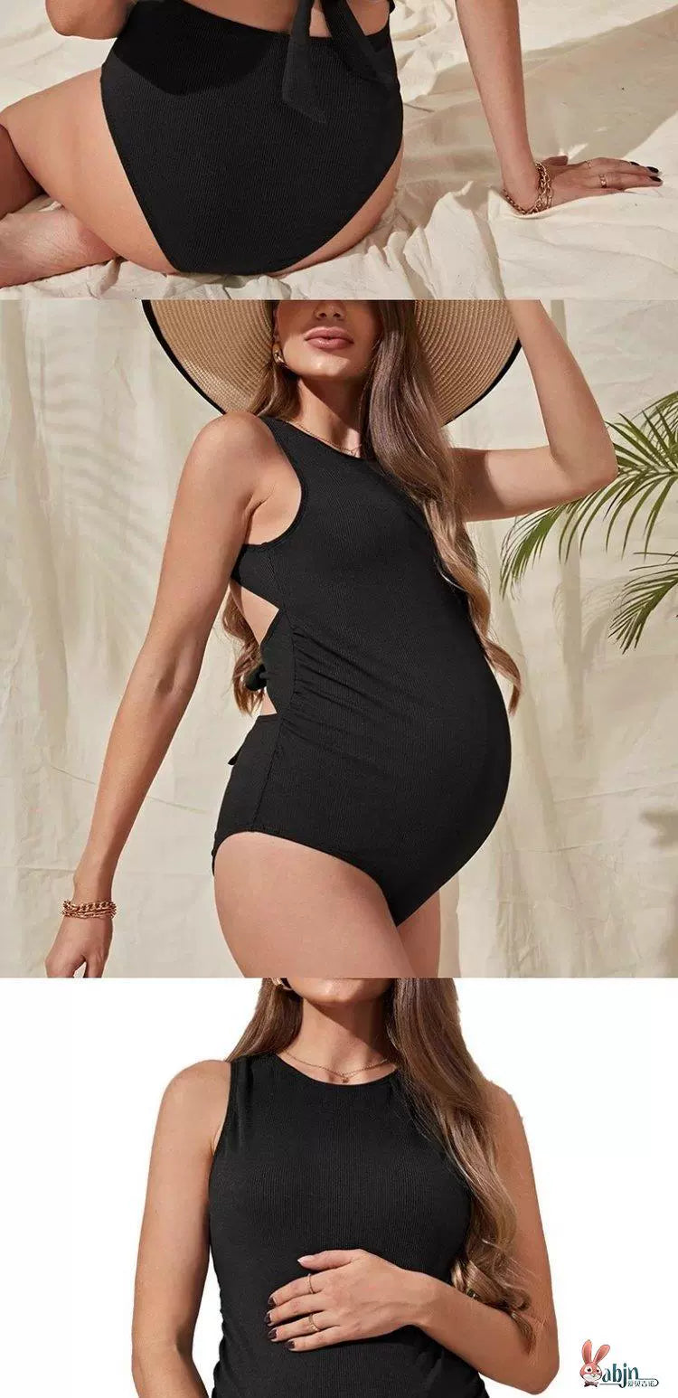 Pregnant Belly Support Swimsuit