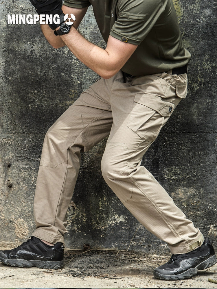 Mens Waterproof Elastic Multi-Functional Outdoor Cargo Pants