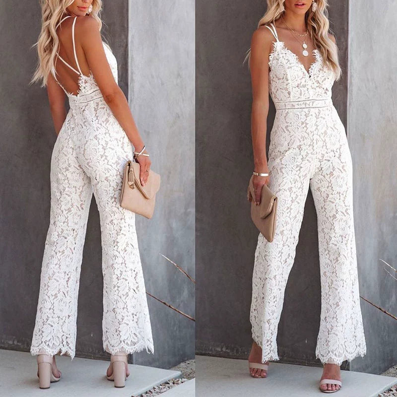 Sling Long Trousers Office Lady Overalls Female Jumpsuits