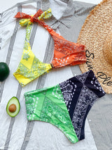 Patchwork Knotted Bikini