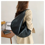 One Shoulder Minimalist Style Soft Leather Tote