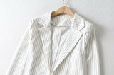 Classic Cut Lazy Vertical Pattern Short Suit Jacket