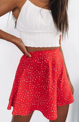 High Waist Umbrella Floral Skirt