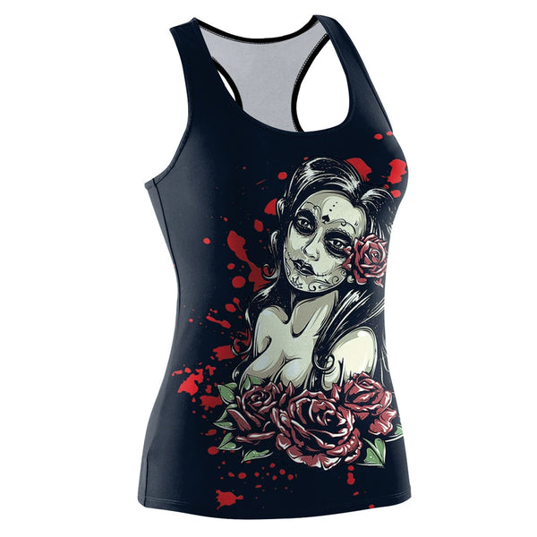 3D Digital Print I-Shaped Vest Tops