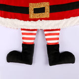 Santa Claus Feet Sequin Tree Base Collar Apron