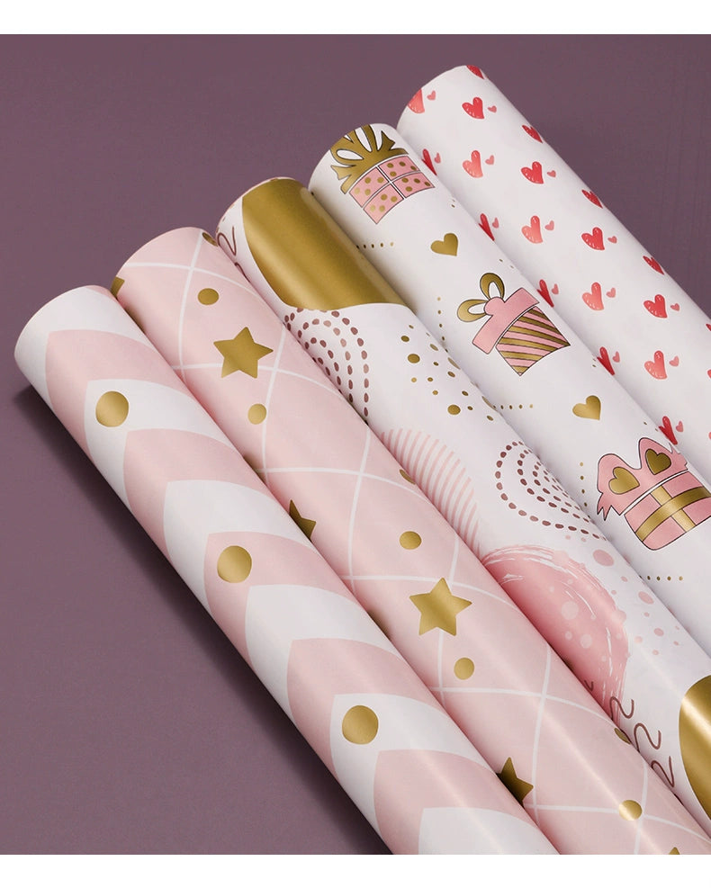 Pink Bouquet Gift Wrap Paper