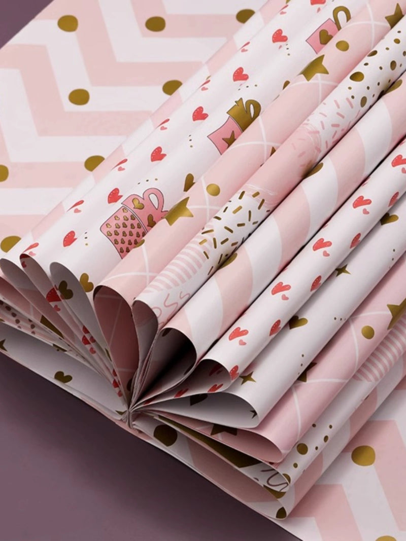 Pink Bouquet Gift Wrap Paper