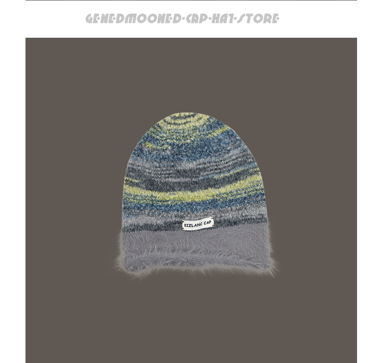 Street Style Geometric Color Block Wool Knitted Hat