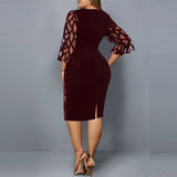 Plus Size Sequin Mesh Evening Dress