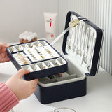 Large Capacity Jewelry Box Double Layer with Lock