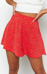 High Waist Umbrella Floral Skirt