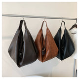 One Shoulder Minimalist Style Soft Leather Tote