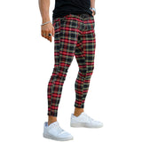 Slim Gingham Casual Ankle Banded Pants