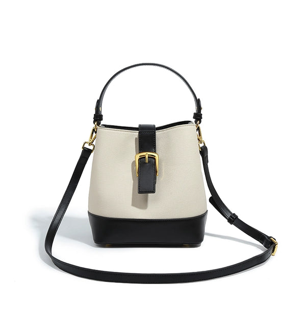 One-Shoulder Crossbody Bucket Bag