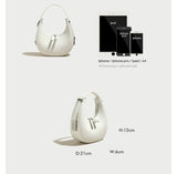 Half Moon Satchel White Underarm Bag