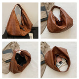 One Shoulder Minimalist Style Soft Leather Tote