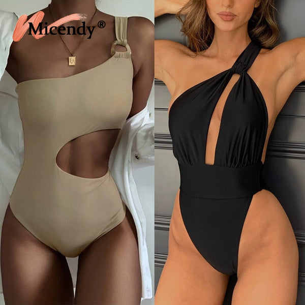 Black High Waist Monokini