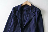 Classic Cut Lazy Vertical Pattern Short Suit Jacket