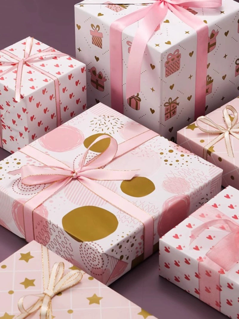 Pink Bouquet Gift Wrap Paper