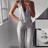 Shiny Sequin Fashion Dress Pants Suite