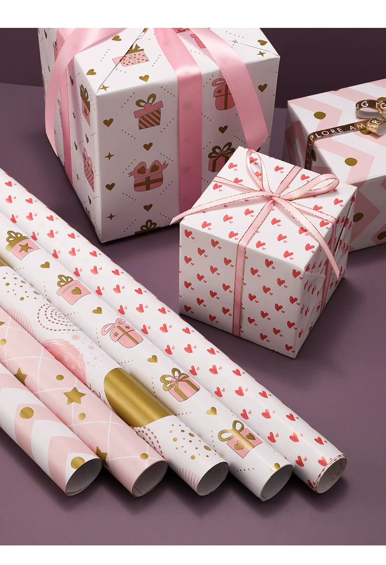 Pink Bouquet Gift Wrap Paper