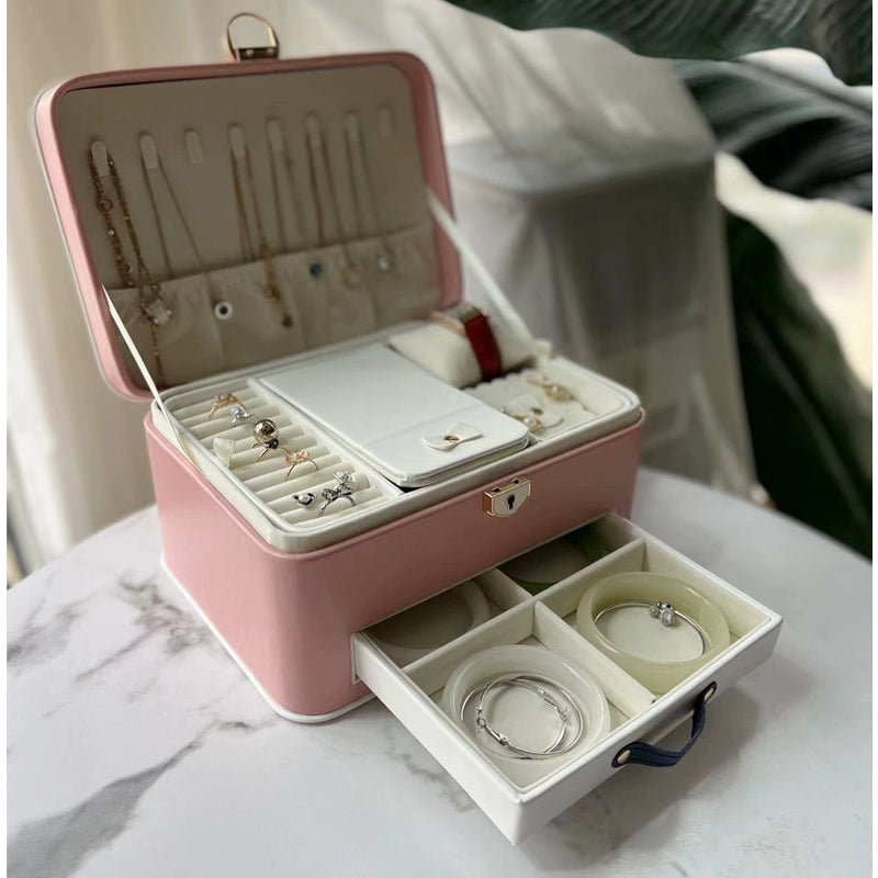 Leather Unicorn Pink Jewelry Box