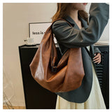 One Shoulder Minimalist Style Soft Leather Tote