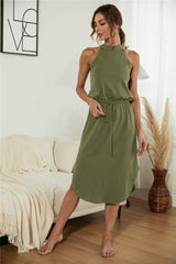 Halter Split Dress