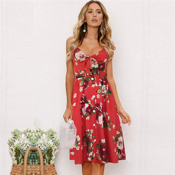 Fashion Halter Top Sling Dress 