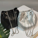 Sequin Crossbody Mini Chain Bag