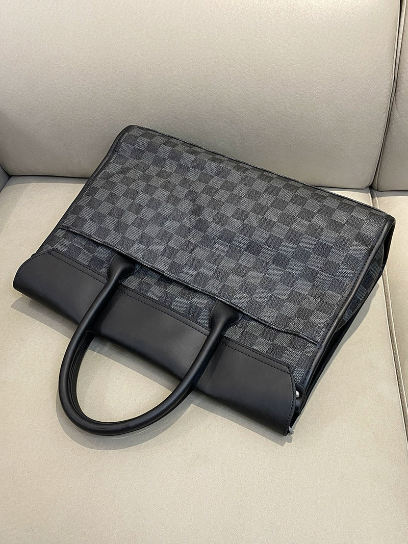 Business Gingham Horizontal Abrasion Resistant Handbag