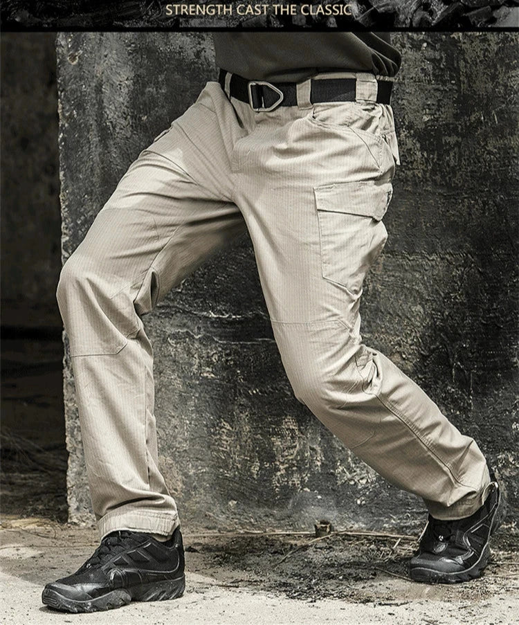 Mens Waterproof Elastic Multi-Functional Outdoor Cargo Pants