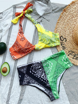 Patchwork Knotted Bikini