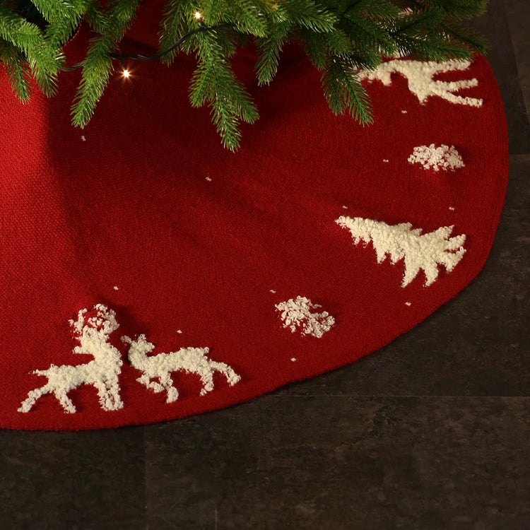 Spanish Style Velveteen Christmas-Tree Skirt