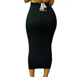 High Waist Stretch Long Pencil Skirt