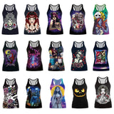 3D Digital Print I-Shaped Vest Tops